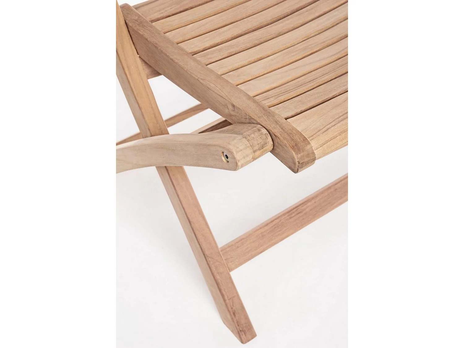 Juego de 4 sillas plegables de madera de teca de alta calidad - GALILEA