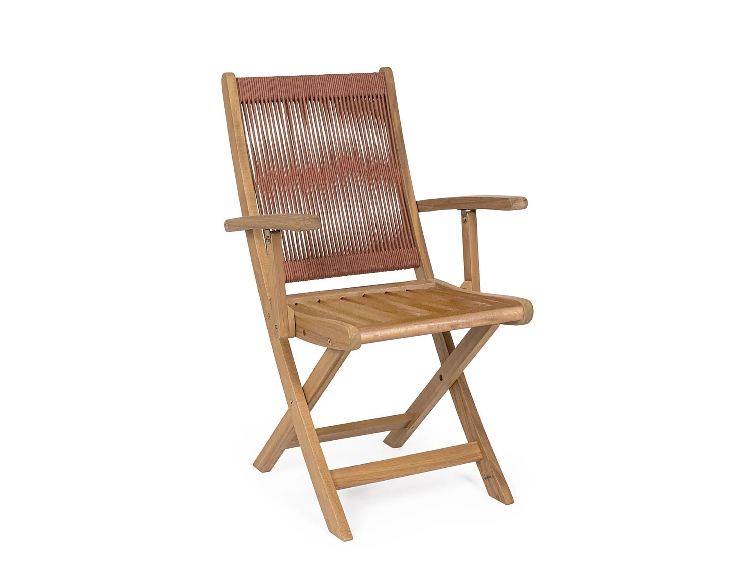Lot de 2 chaises pliantes en bois d'acacia - MONSARAZ