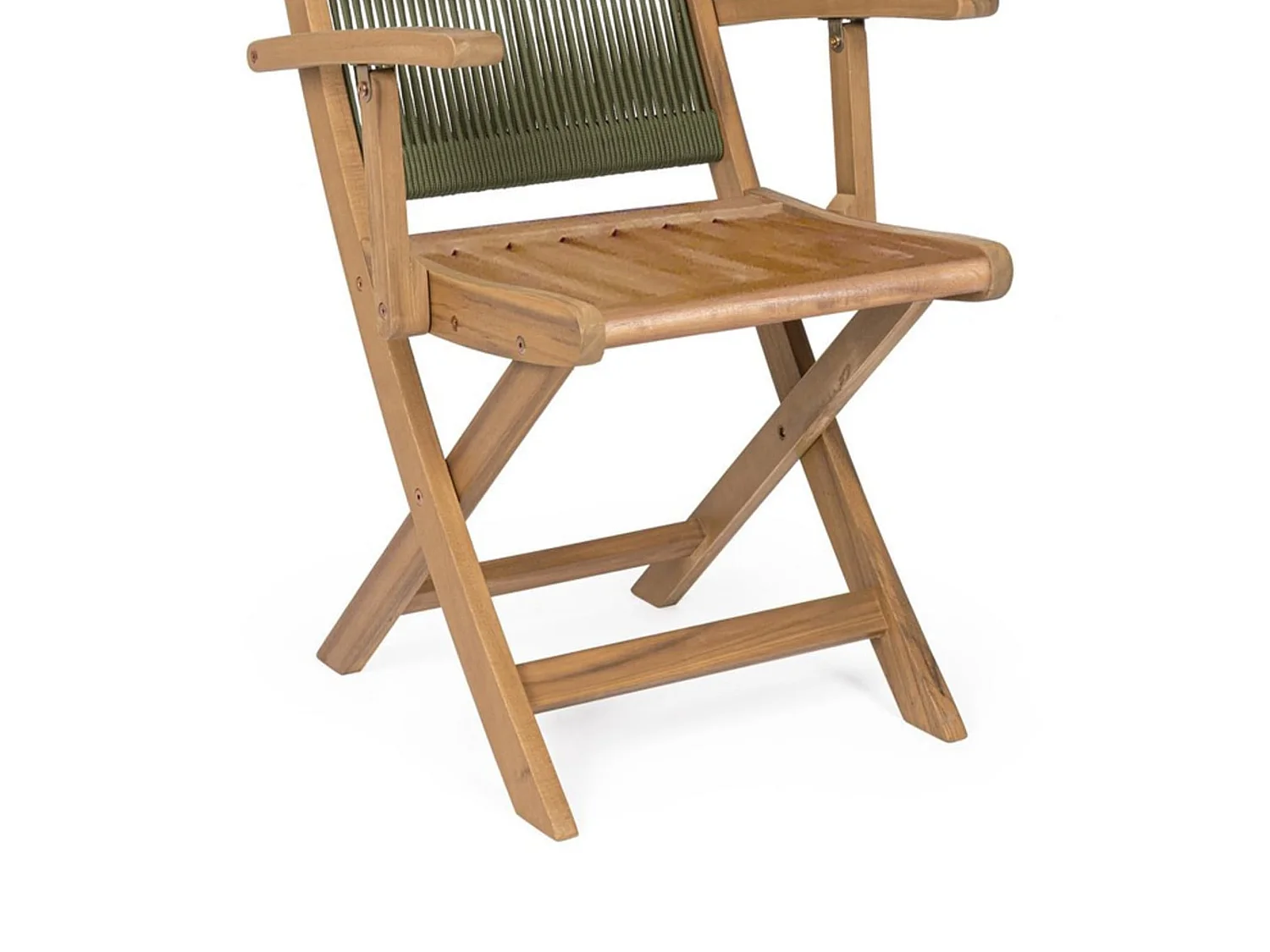 Lot de 4 chaises pliantes en bois d'acacia - MONSARAZ