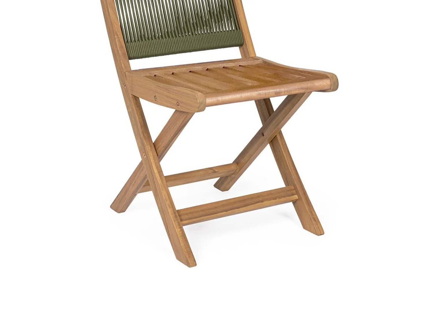 Lot de 4 chaises pliantes en bois d'acacia - MONSARAZ