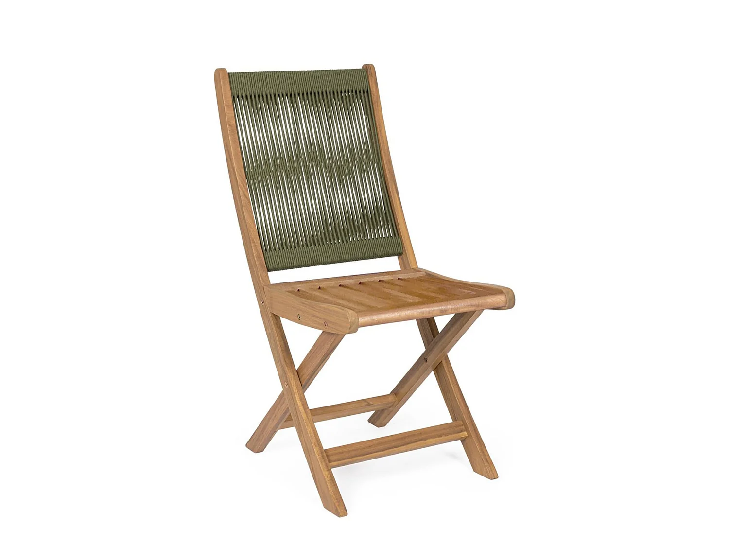 Lot de 2 chaises pliantes en bois d'acacia - MONSARAZ
