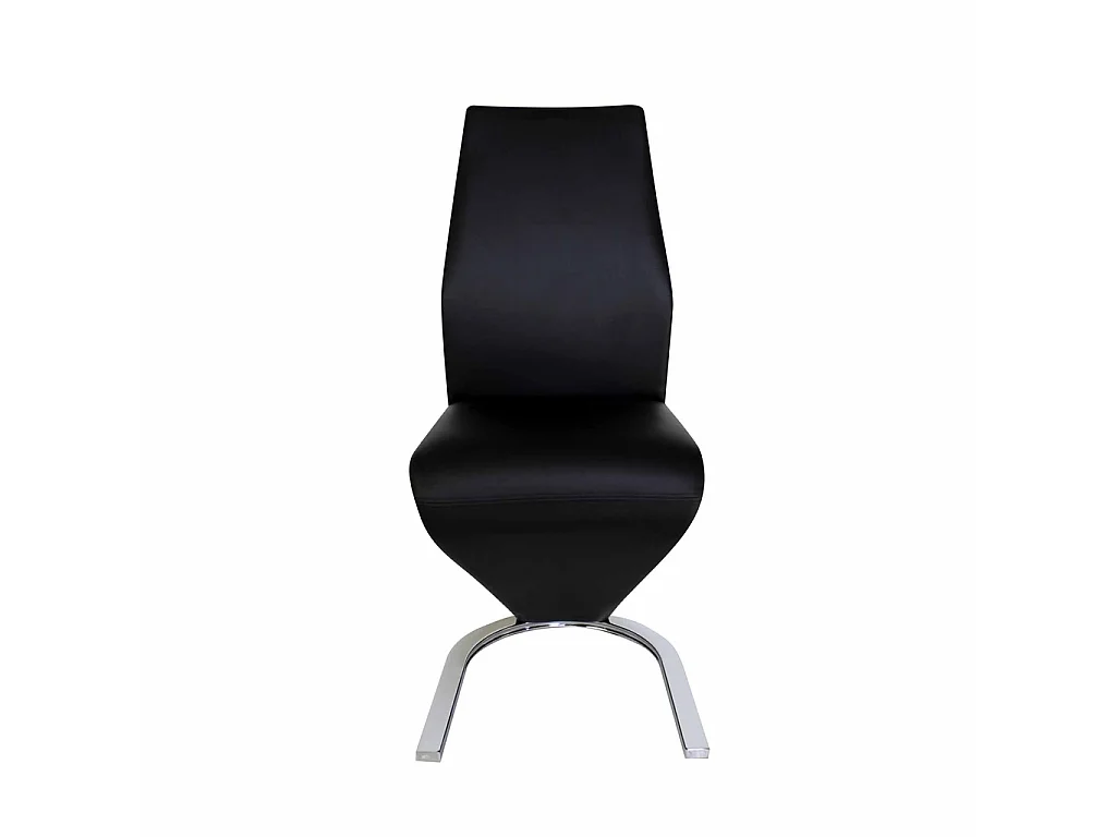 Pack 2 sillas blancas tapizadas en piel sintética con patas cromadas – diseño moderno y elegante para comedor o salón