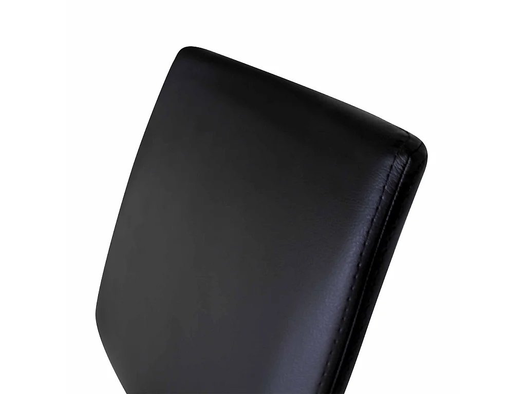 Pack 2 sillas blancas tapizadas en piel sintética con patas cromadas – diseño moderno y elegante para comedor o salón