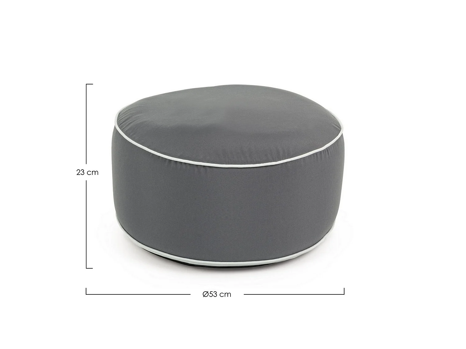 Puf hinchable gris oscuro - ALAIOR