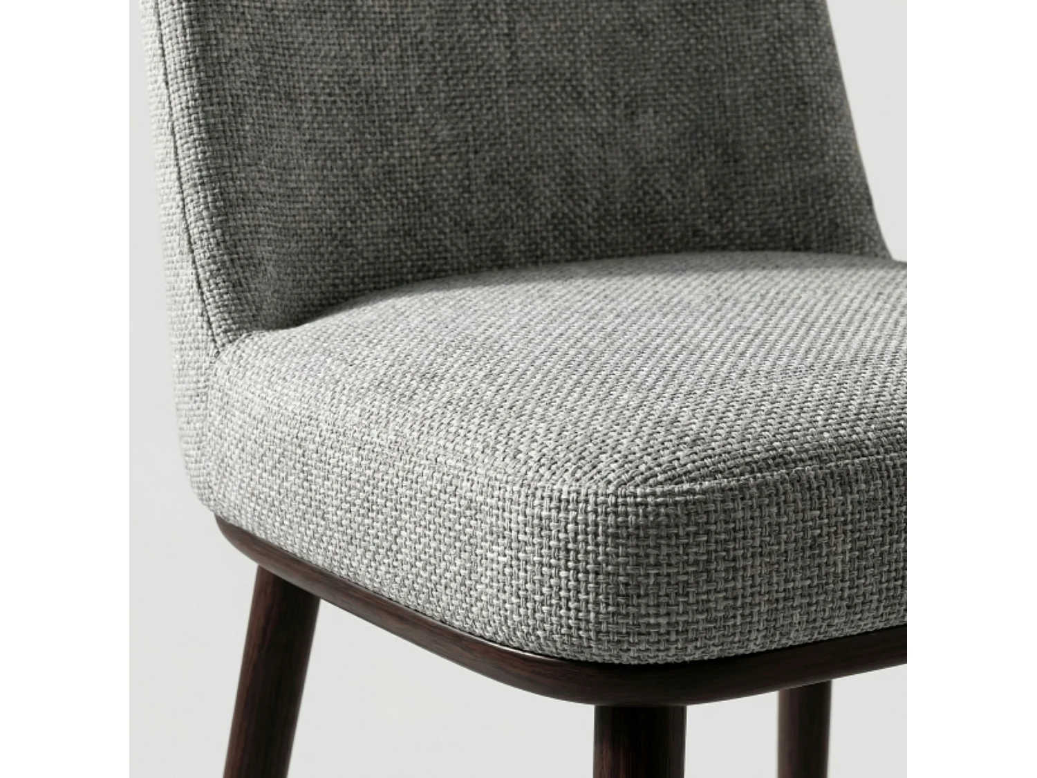 Pack 4 sillas tapizadas gris acero con patas metálicas negras – diseño moderno y cómodo para comedor o cocina