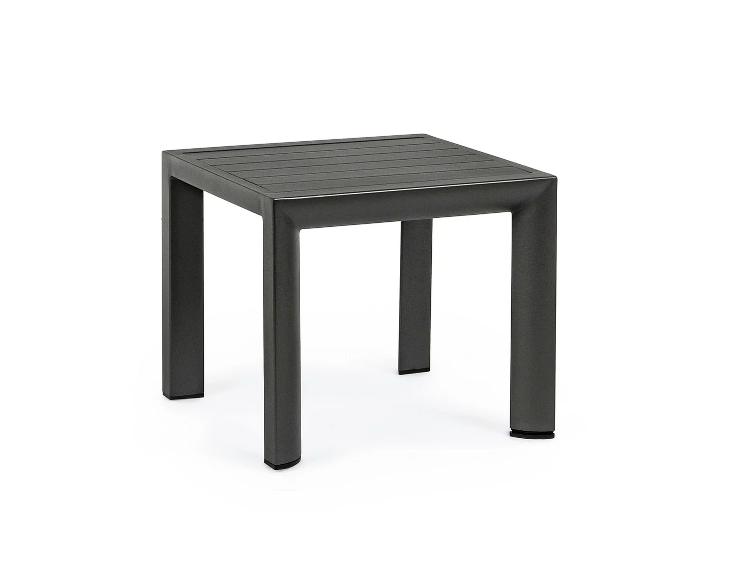 Conjunto de 2 mesas de jardim antracite em alumínio pintado, 40×40 cm - ZARAGOZA