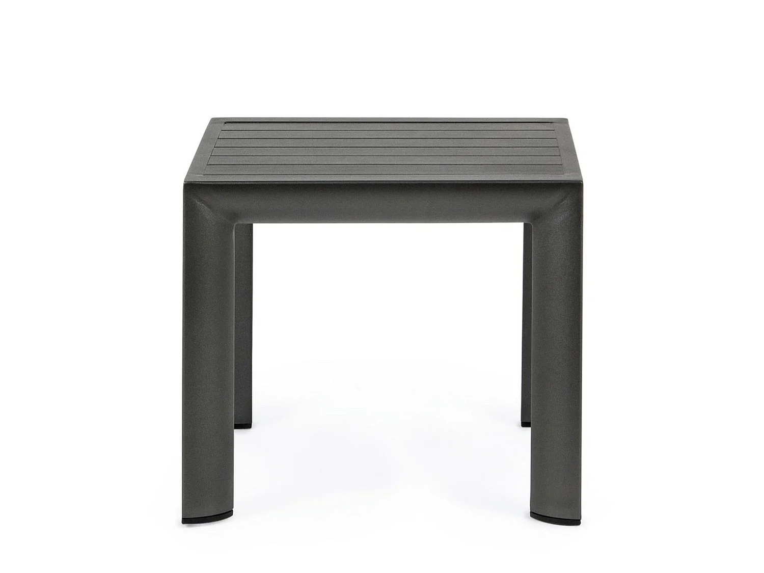 Conjunto de 2 mesas de jardim antracite em alumínio pintado, 40×40 cm - ZARAGOZA