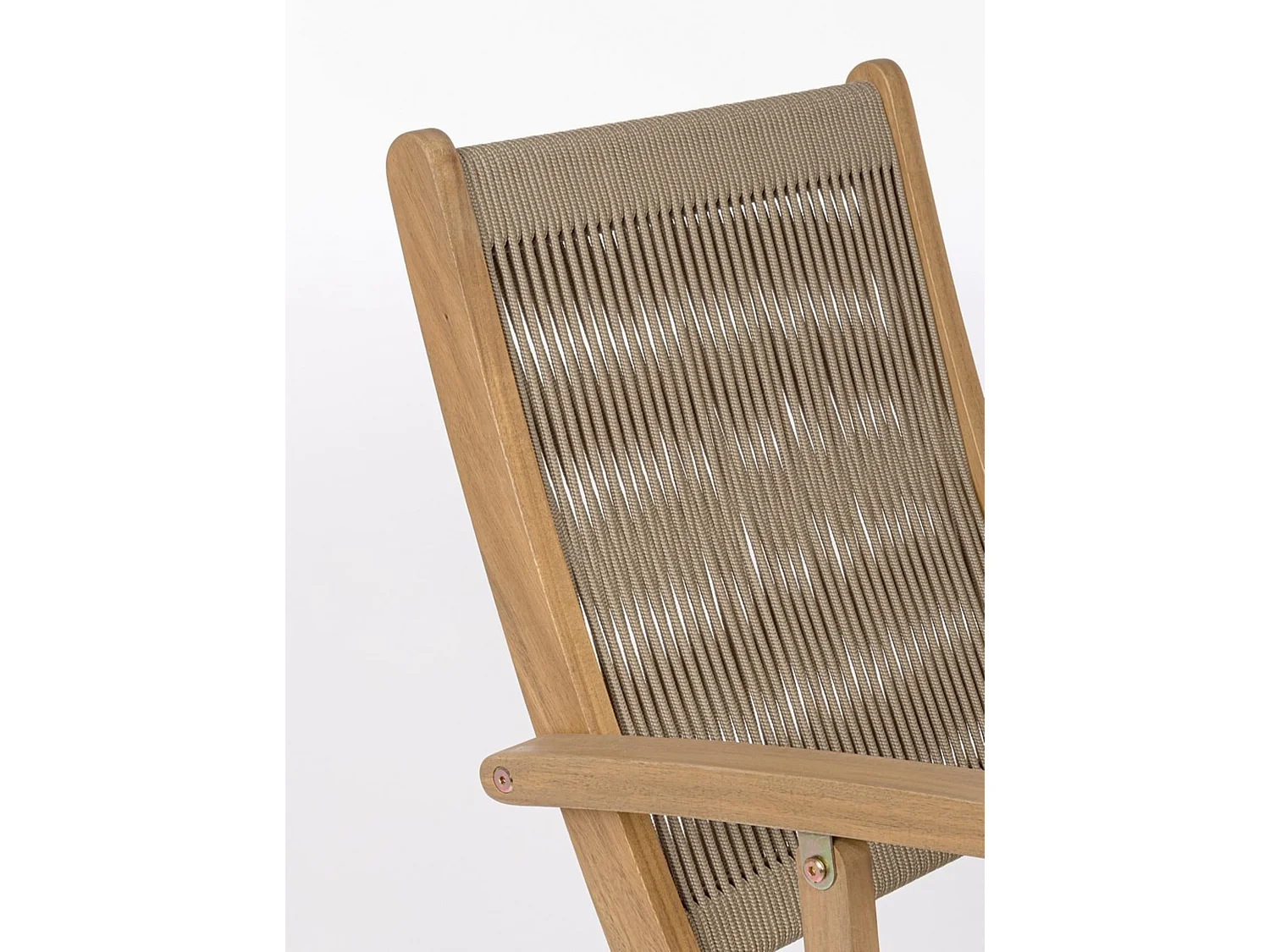 Lot de 2 chaises pliantes en bois d'acacia - MONSARAZ