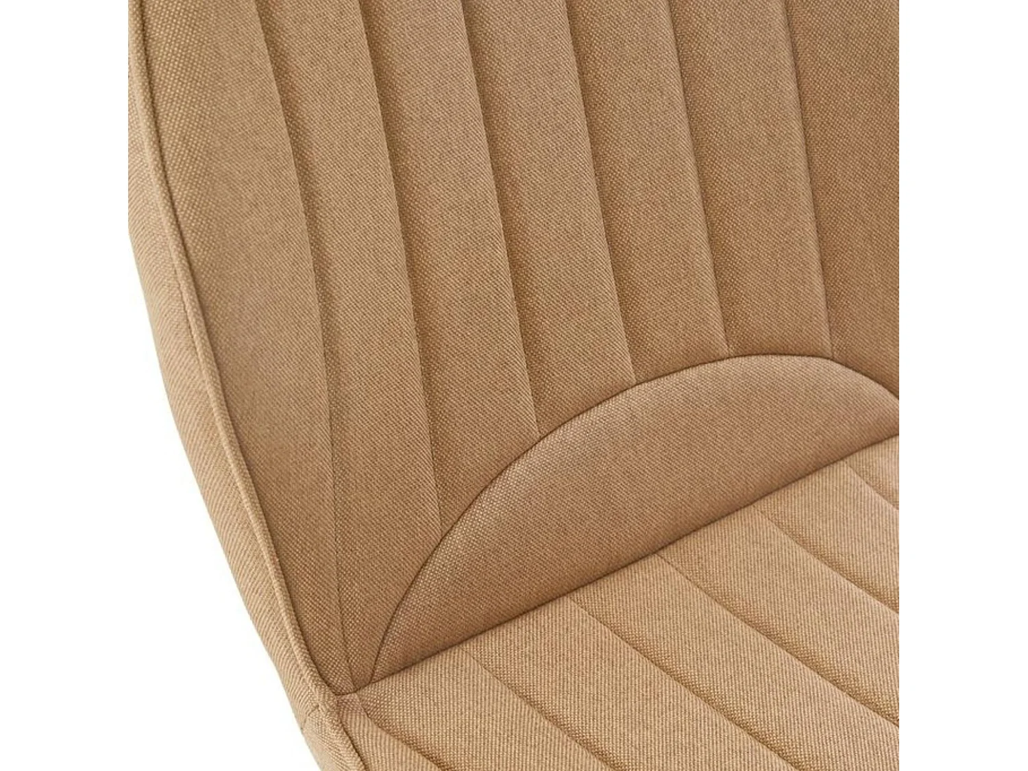 Pack de 4 Sillas de Comedor Tapizadas en Marrón Canela – Patas Metálicas Negras – Diseño Moderno, Elegante y Confortable