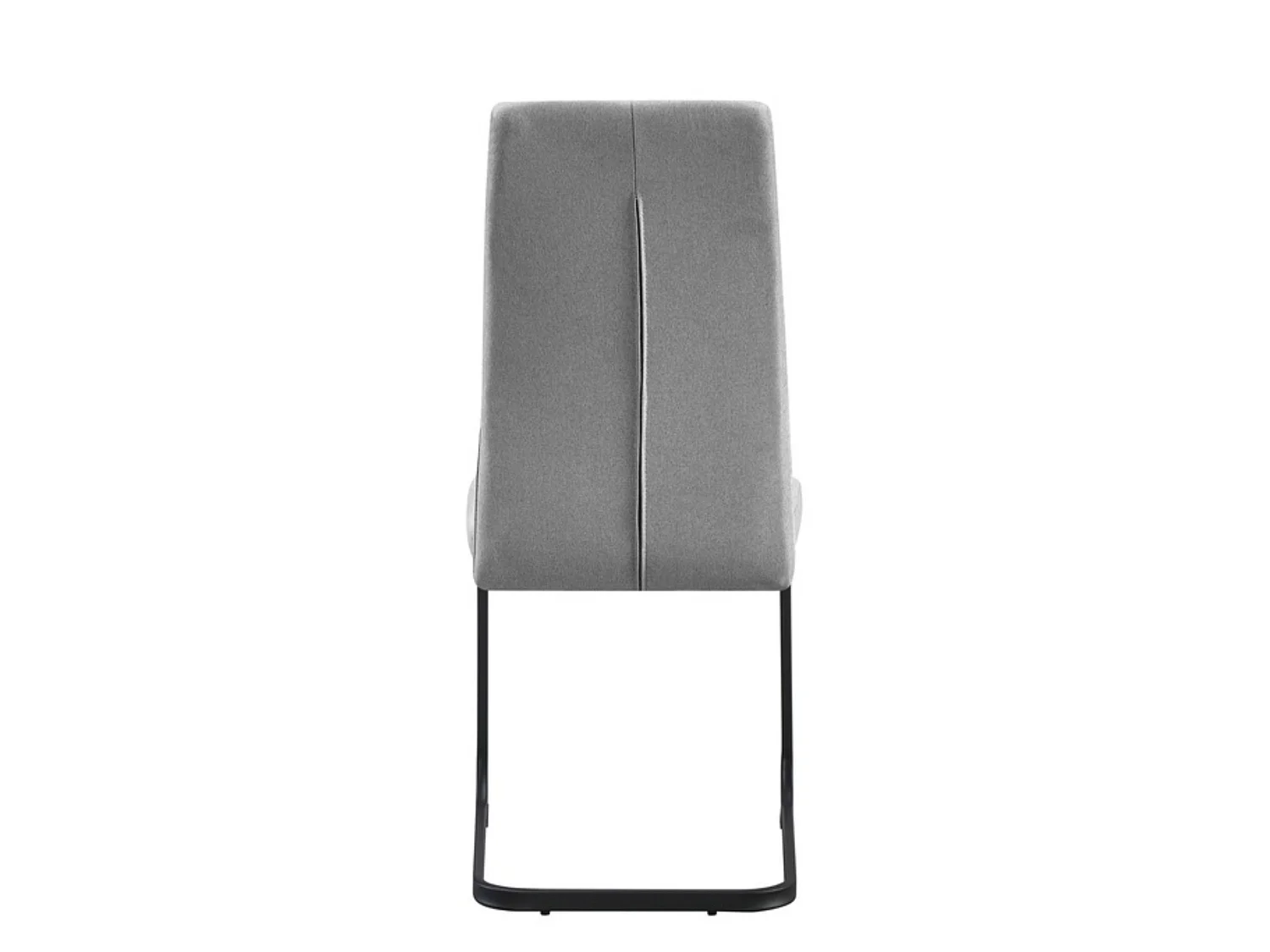 Pack 4 sillas tapizadas gris ceniza con estructura metálica negra – diseño moderno y cómodo para comedor o salón