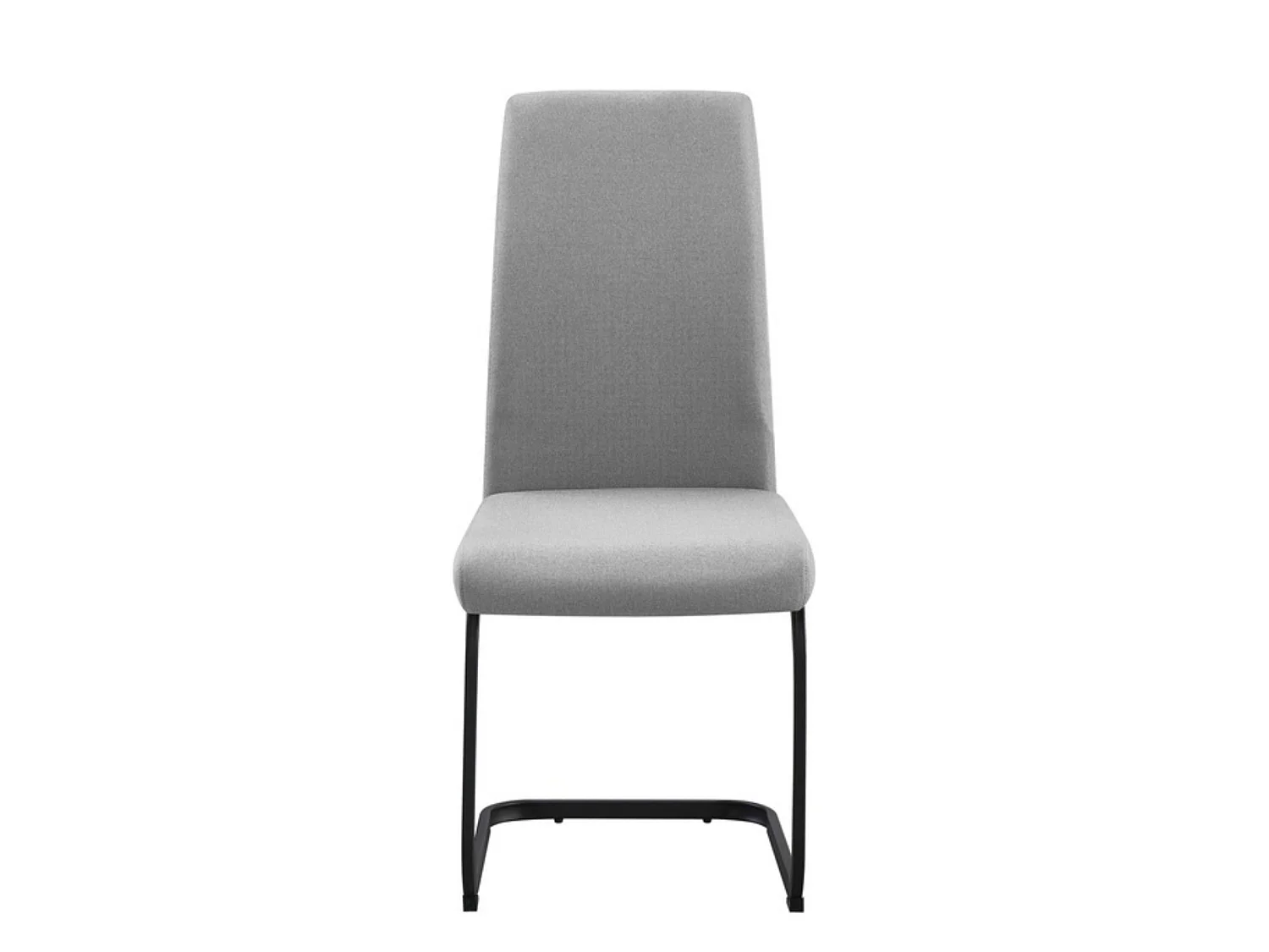Pack 4 sillas tapizadas gris ceniza con estructura metálica negra – diseño moderno y cómodo para comedor o salón
