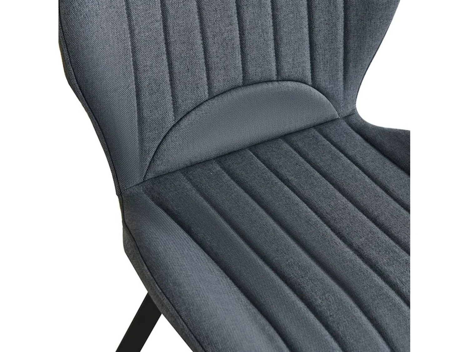 Pack de 4 Sillas de Comedor Tapizadas en Gris Marengo – Patas Metálicas Negras – Diseño Moderno, Elegante y Confortable