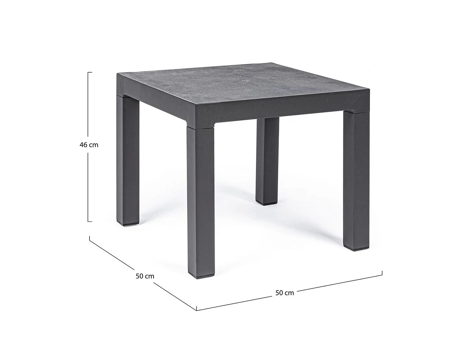 Mesita de jardín con tablero de cerámica y estructura de aluminio - OVIEDO