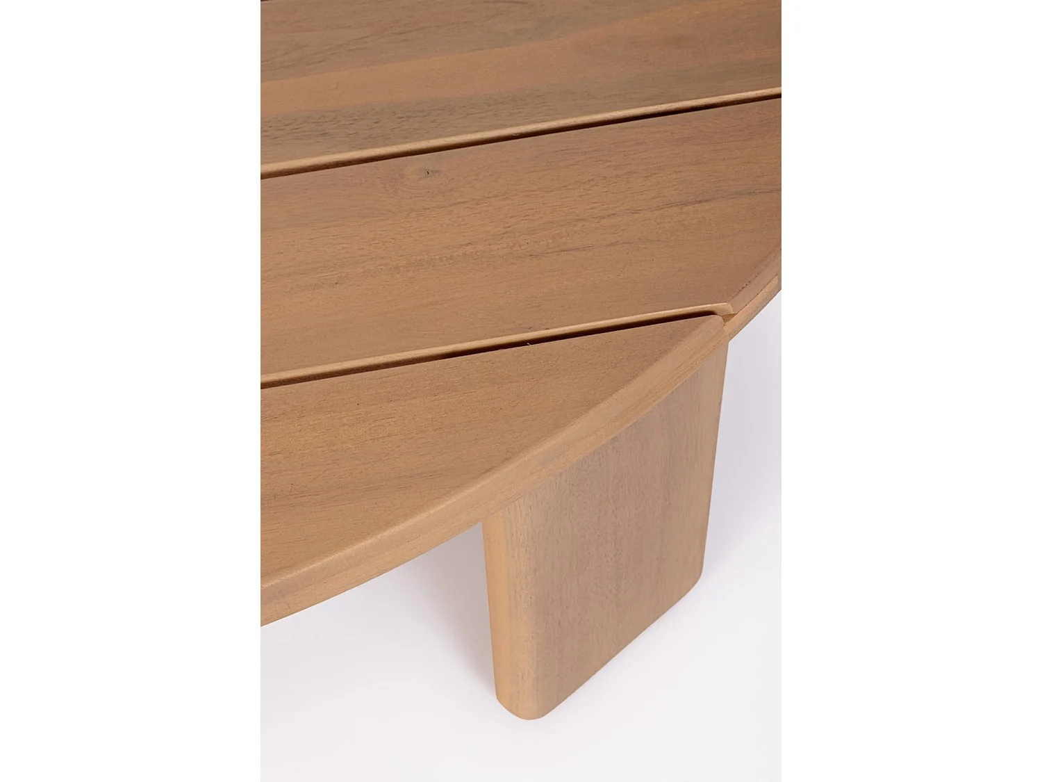 Tavolino ovale in legno di acacia massello - GIRONA
