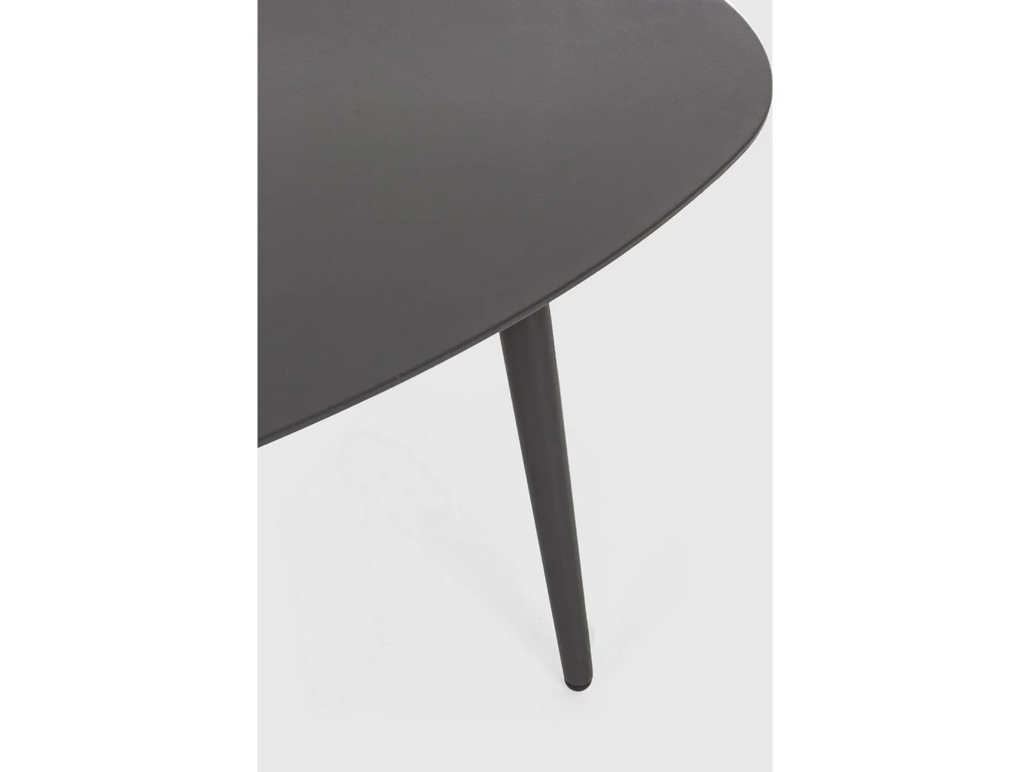 Mesa de jardim oval em alumínio antracite com acabamento em pintura a pó - FARO