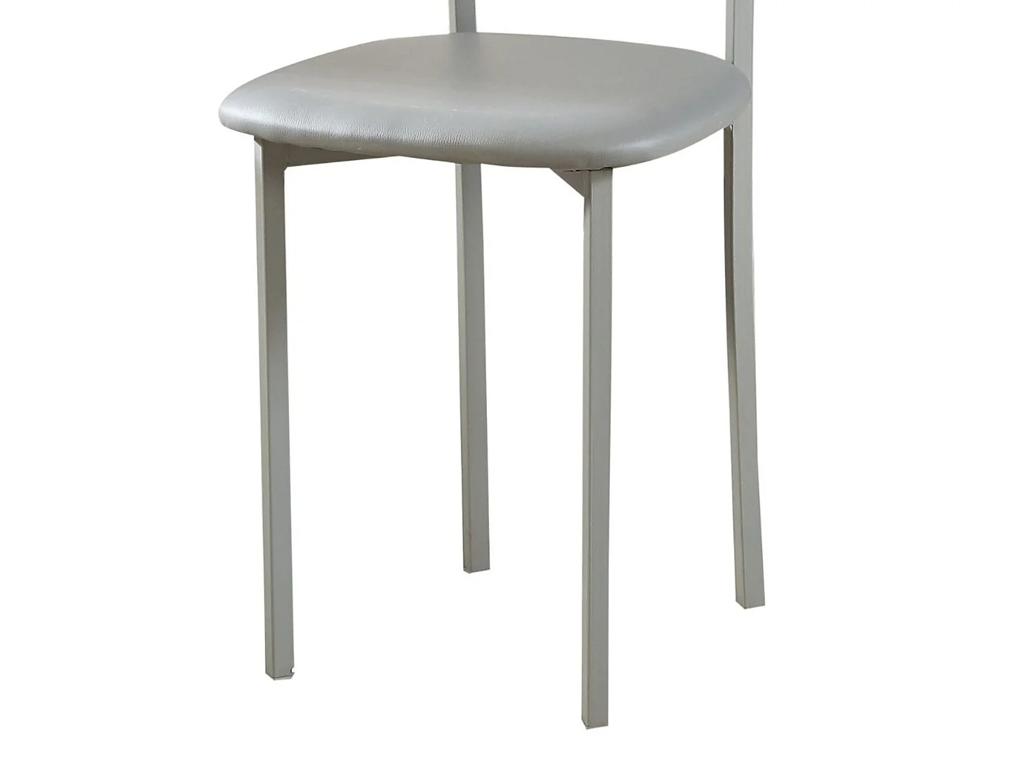 Pack 4 sillas gris acero con patas metálicas color plata – diseño moderno y cómodo para comedor o cocina