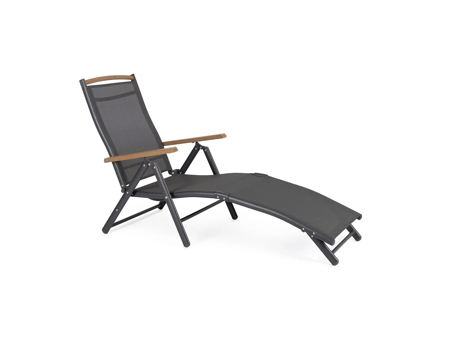 Set van 2 tuinfauteuils van textilene met aluminium frame - SANTANDER