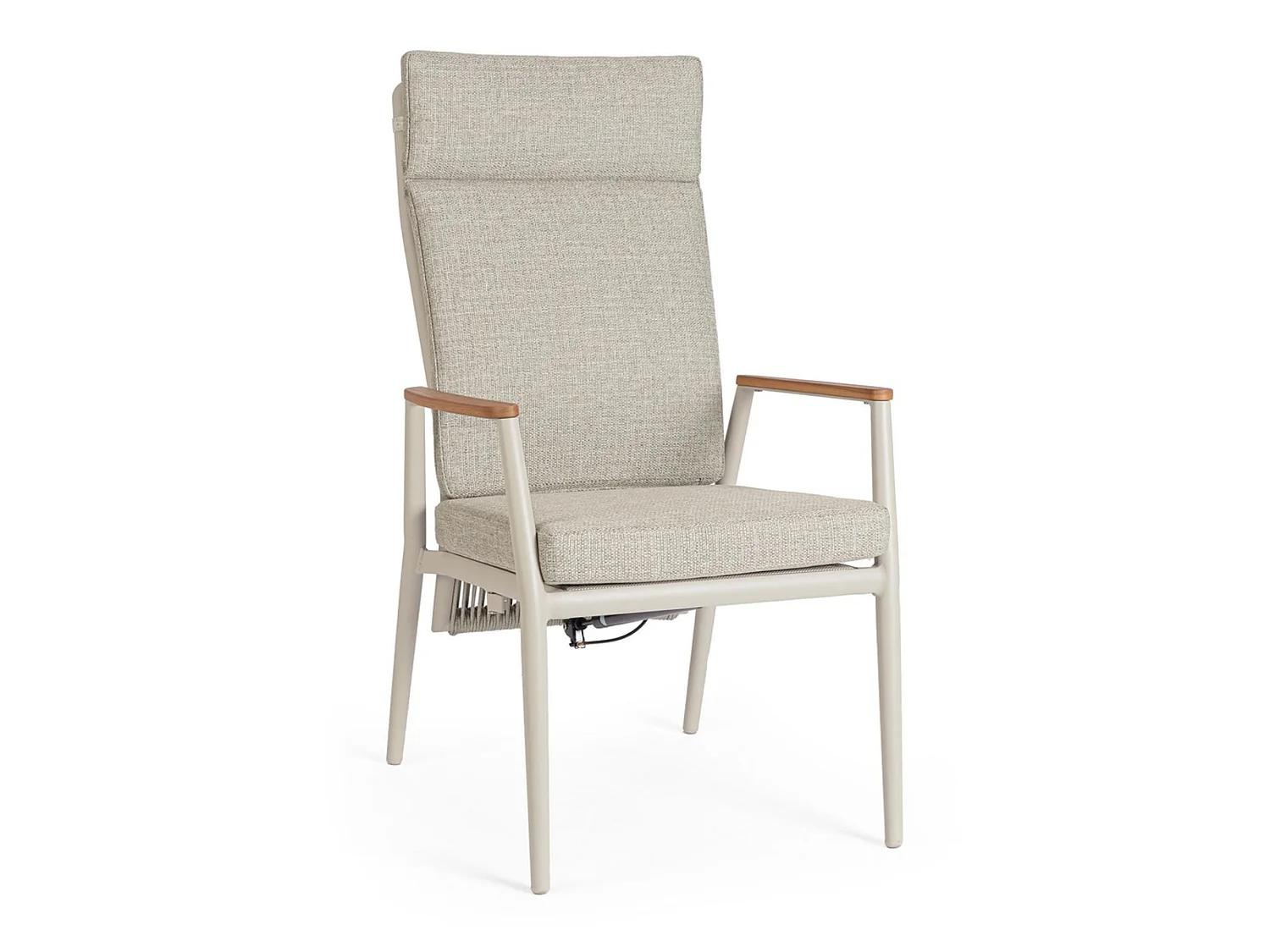 Set van 2 verstelbare tuinstoelen van textilene met vlechtwerk  - TOMAR