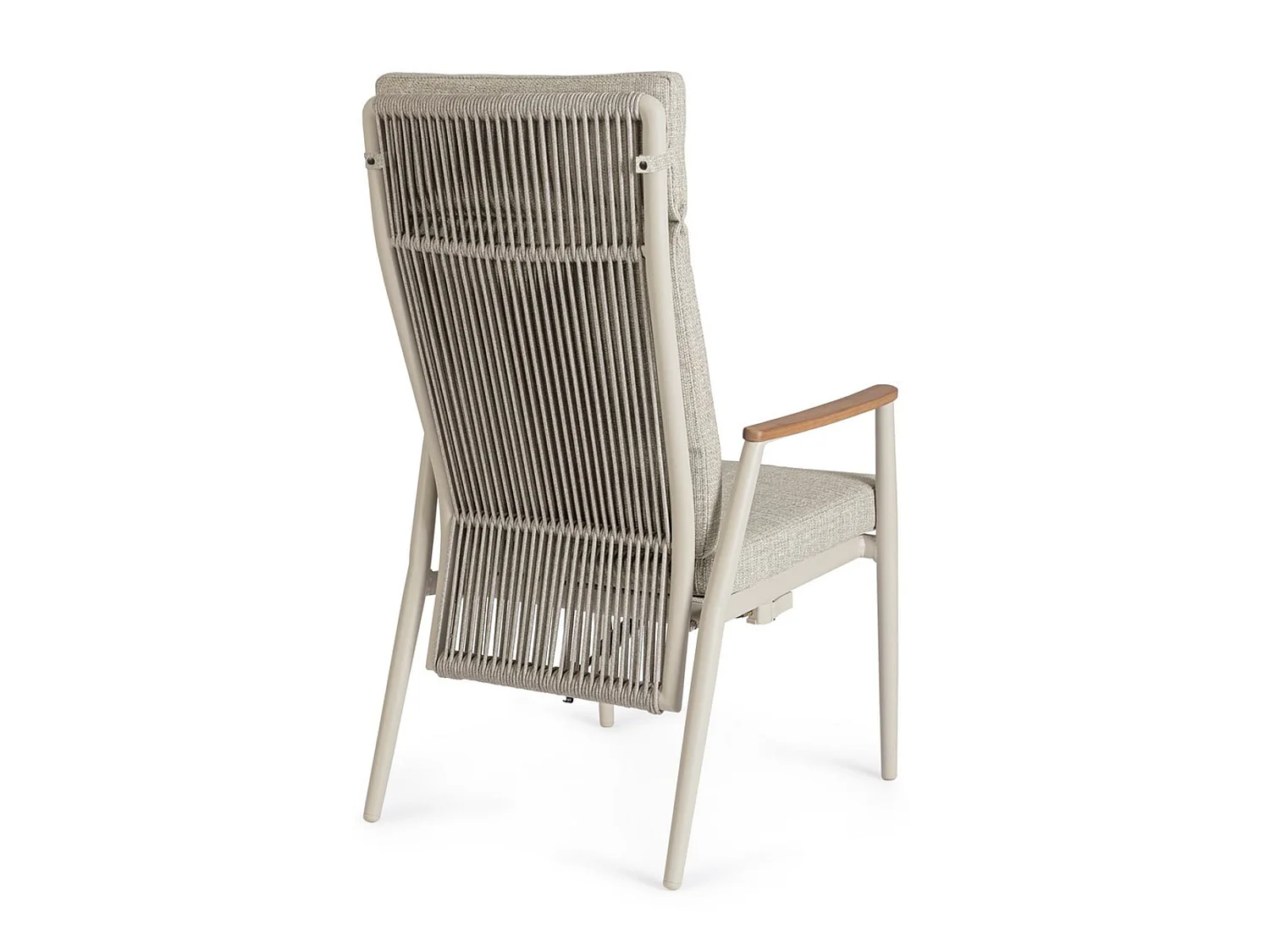 Set van 2 verstelbare tuinstoelen van textilene met vlechtwerk  - TOMAR