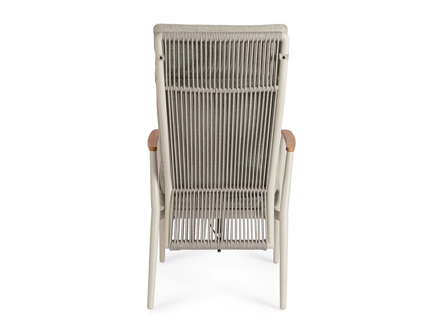 Set van 2 verstelbare tuinstoelen van textilene met vlechtwerk  - TOMAR