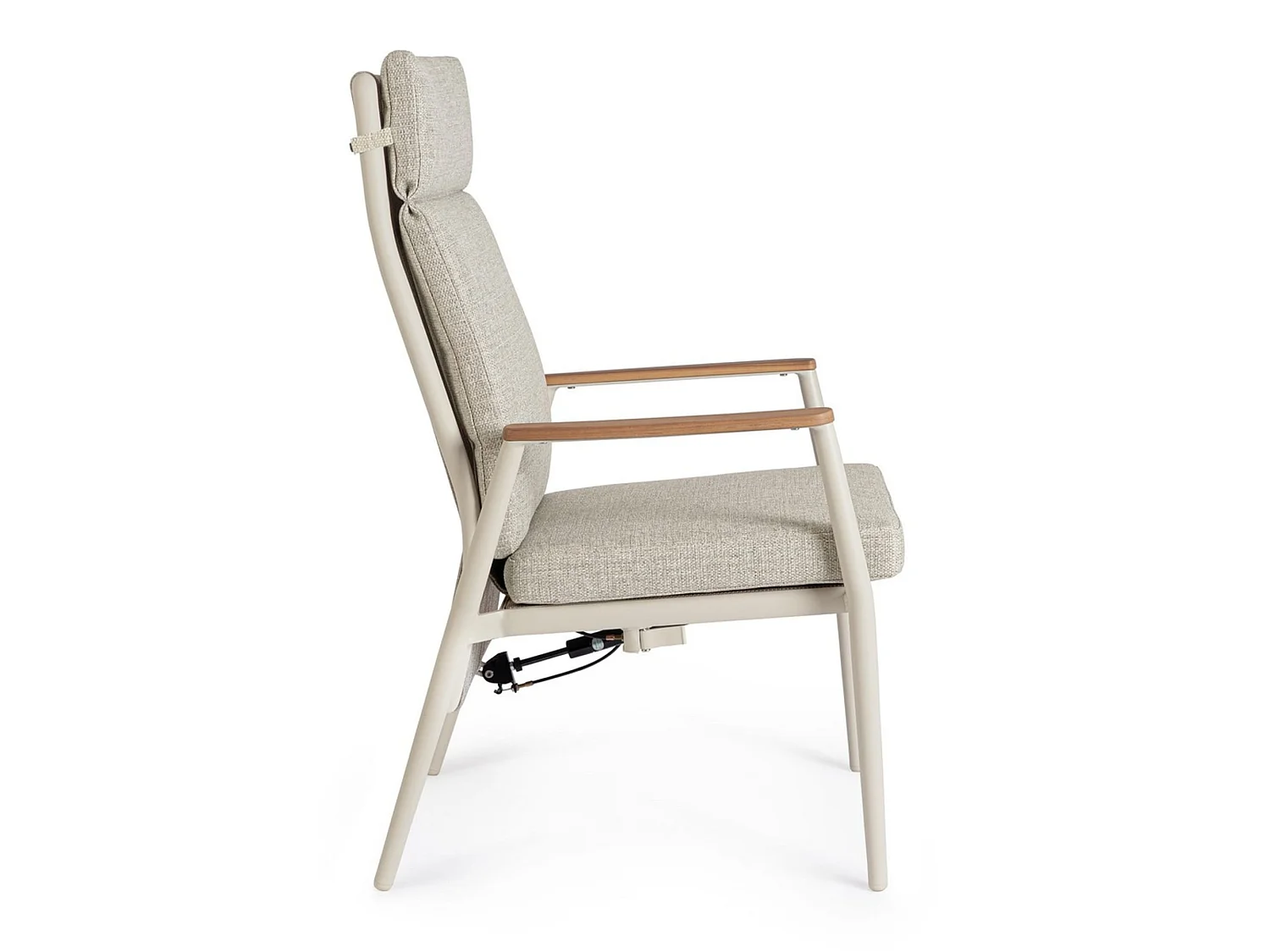 Set van 2 verstelbare tuinstoelen van textilene met vlechtwerk  - TOMAR