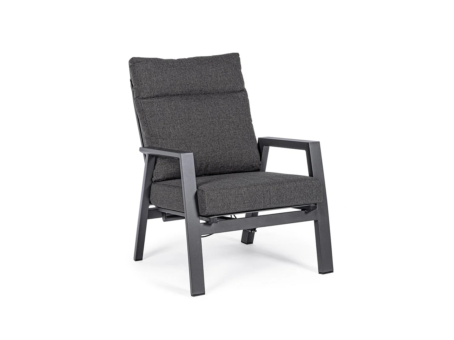 Set van 2 verstelbare tuinstoelen van textilene met kussens - OVIEDO