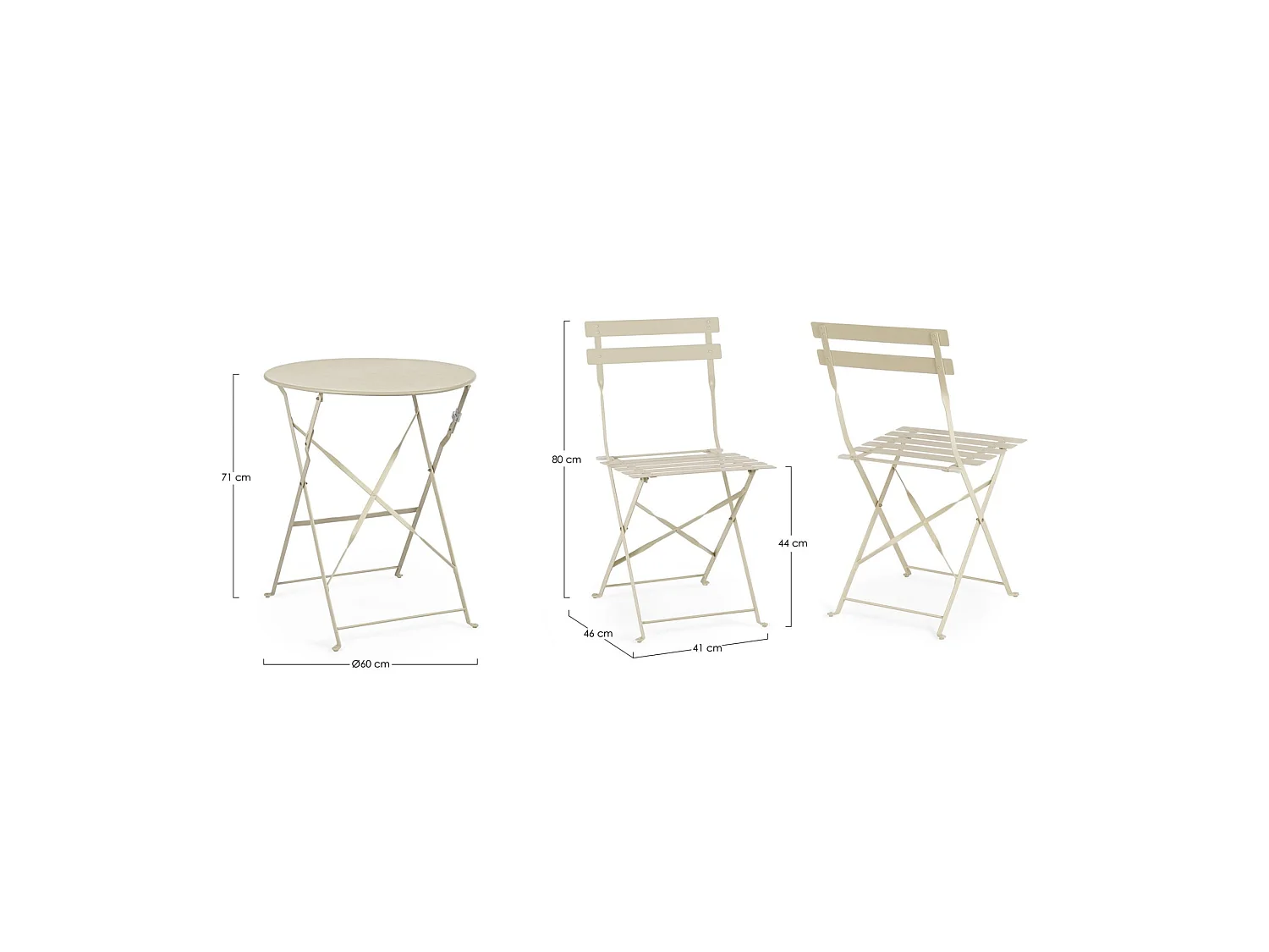 Ensemble bistrot composé d'une table et de 2 chaises - AUSTIN