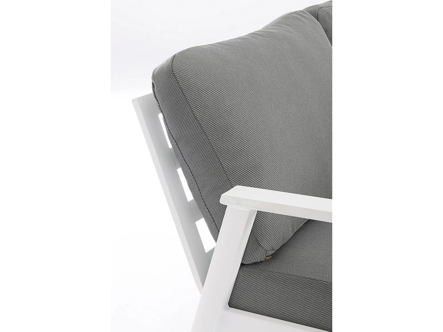 Set salotto angolare da giardino con cuscini grigi  - PENICHE
