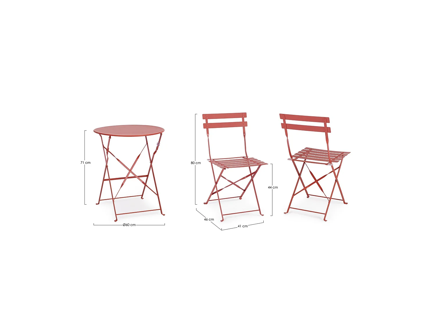 Ensemble bistrot composé d'une table et de 2 chaises - AUSTIN