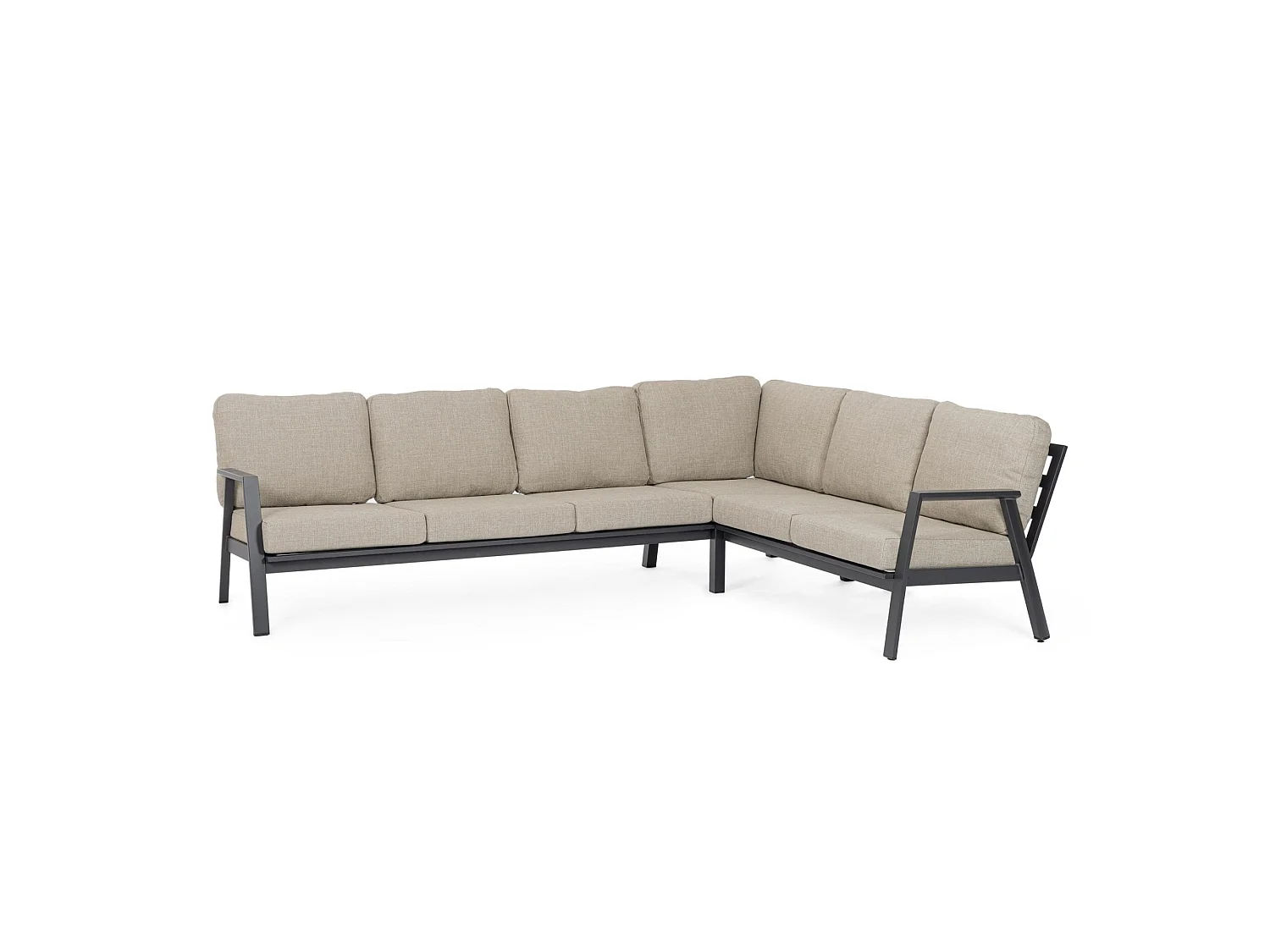 Ensemble de salon d'angle de jardin avec coussins beiges  - PENICHE