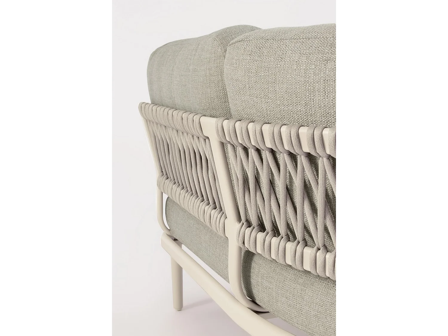 Havemøbelsæt med hjørnesofa og beige puder - SAGRES