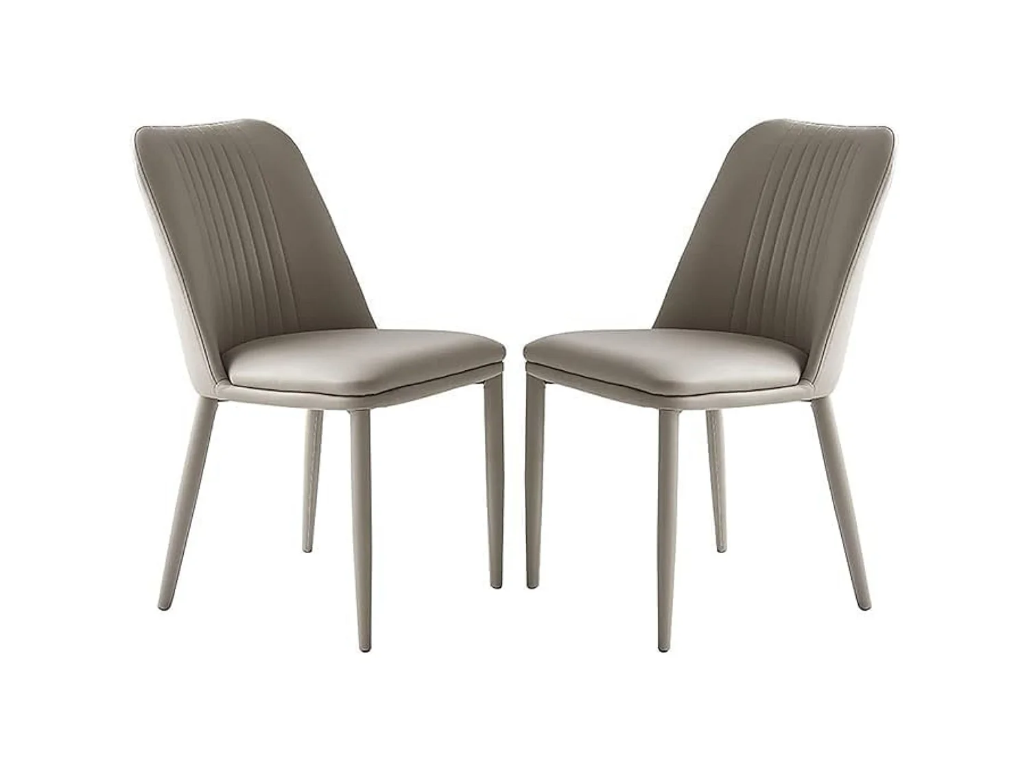 Conjunto de Comedor – Mesa Fija con Tapa Cerámica Imitación Mármol y Patas Metálicas Negras + 4 Sillas Tapizadas en PU (Latte)