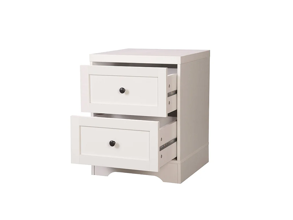 Conjunto de Dormitorio Blanco – Cabecero de 168 cm + 2 Mesitas de Noche con Cajones – Estilo Moderno y Minimalista en Melamina de Alta Calidad
