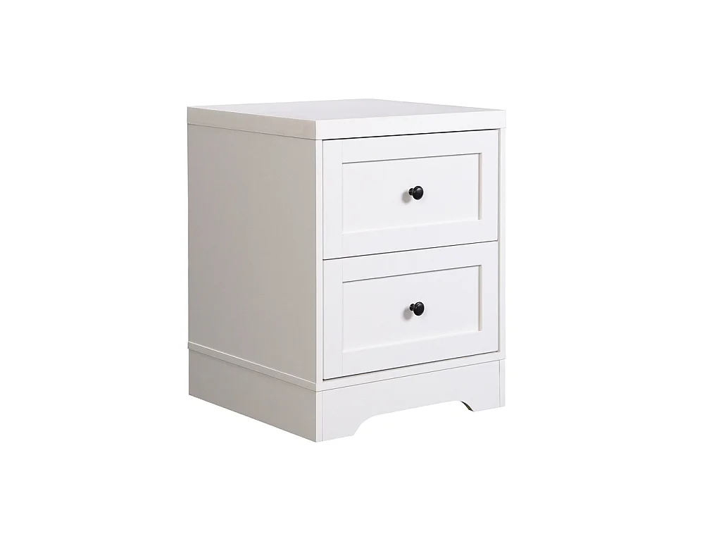 Conjunto de Dormitorio Blanco – Cabecero de 168 cm + 2 Mesitas de Noche con Cajones – Estilo Moderno y Minimalista en Melamina de Alta Calidad