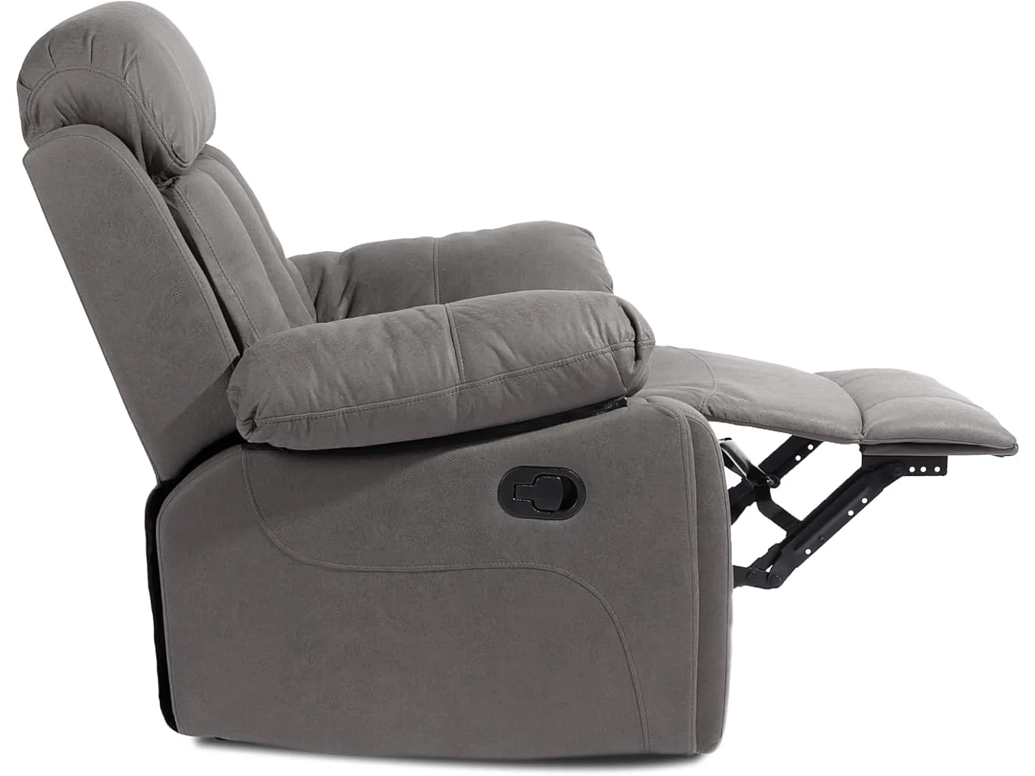 Sofá Relax de 1 Plaza con Reclinación Manual y Reposapiés – Tapizado en Marengo – Comodidad y Estilo.
