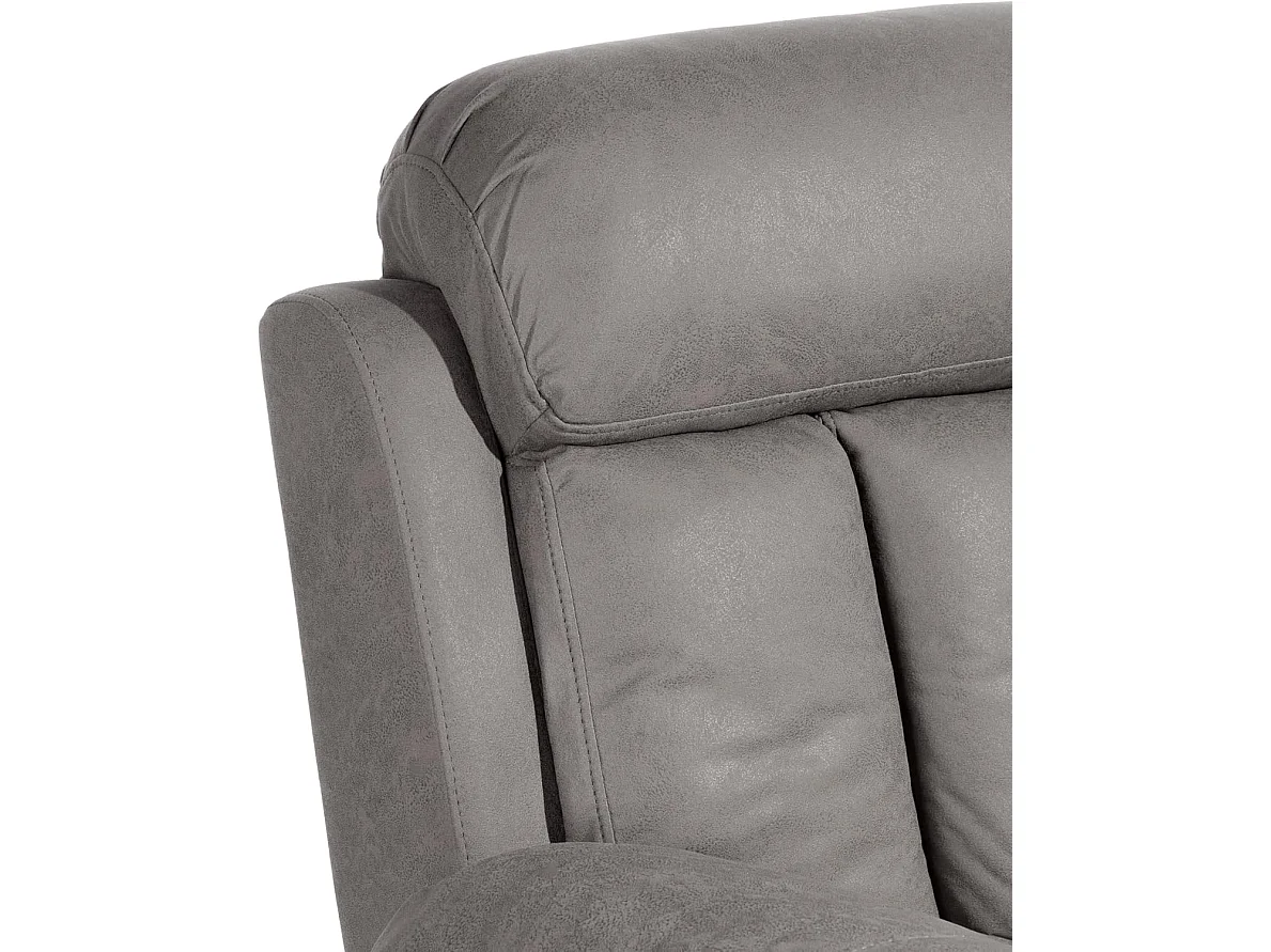 Sofá Relax de 1 Plaza con Reclinación Manual y Reposapiés – Tapizado en Marengo – Comodidad y Estilo.