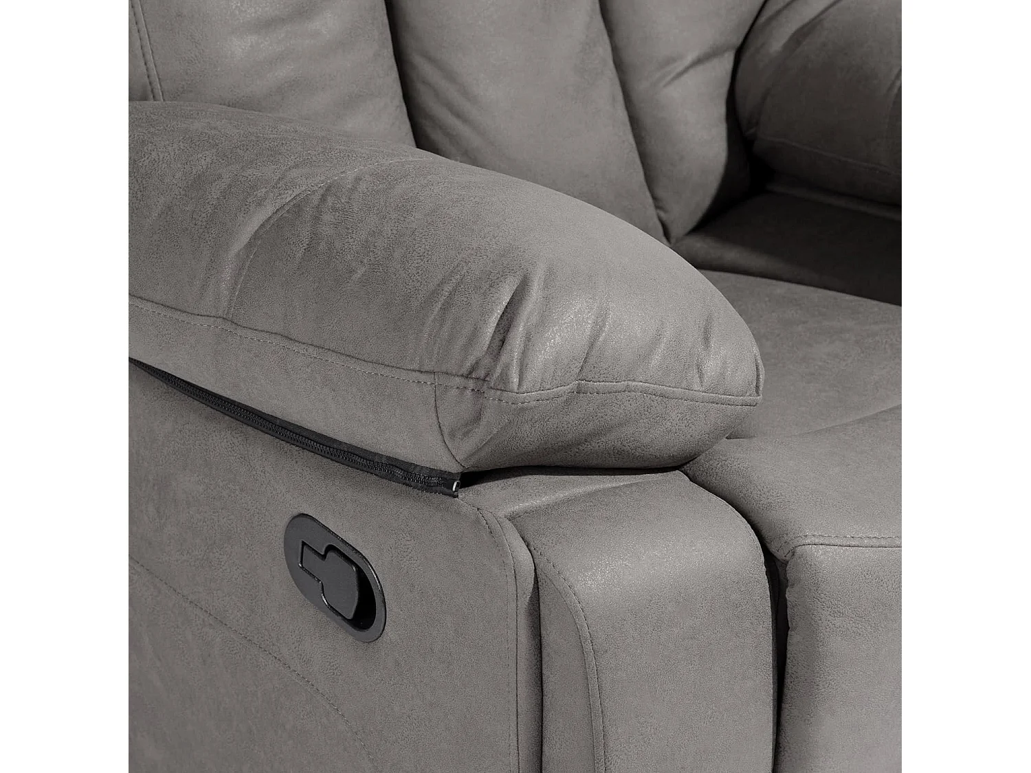 Sofá Relax de 1 Plaza con Reclinación Manual y Reposapiés – Tapizado en Marengo – Comodidad y Estilo.