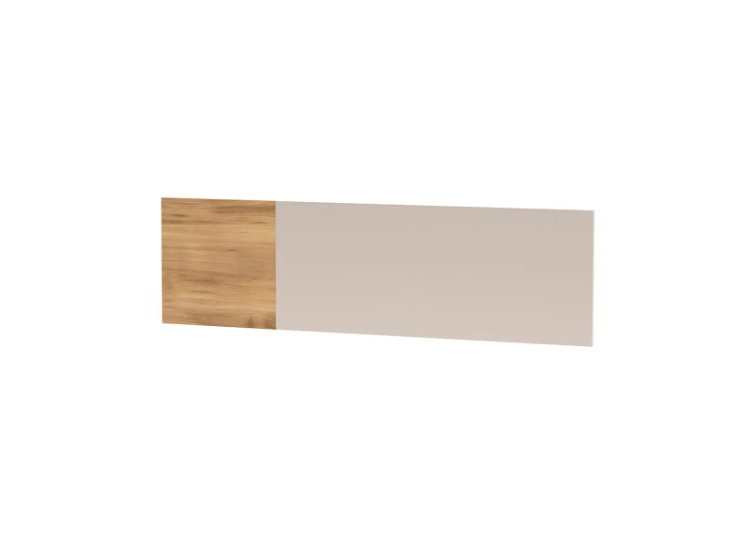 Cabecero de Matrimonio de Melamina con Herrajes + 2 Mesitas de Noche de Melamina con 3 Cajones, Color Mauvella-Beig (Cabecero 45 x 160 x 1,6 cm | Mesi