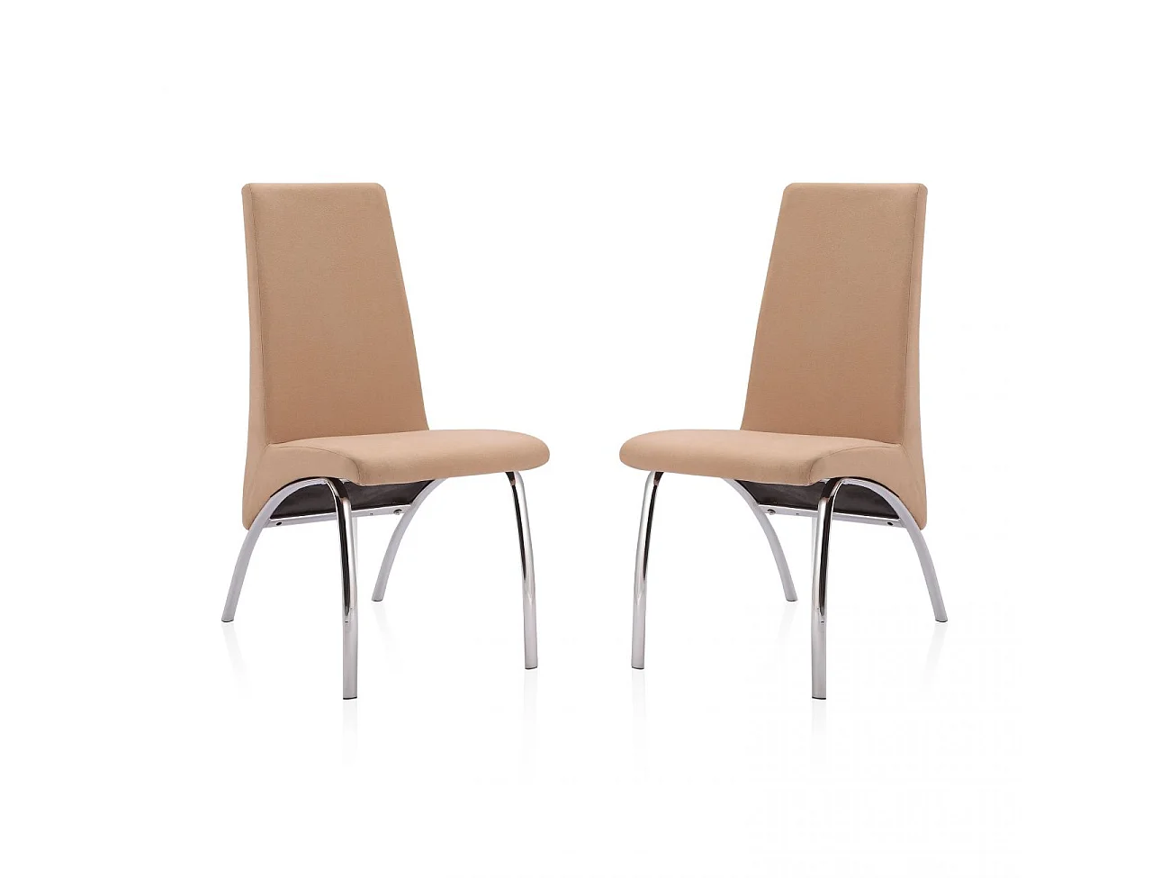Conjunto de Comedor Extensible – Mesa Lacada Blanco Brillo y Cambria + 4 Sillas Tapizadas en Microfibra Color Marengo con Patas Cromadas