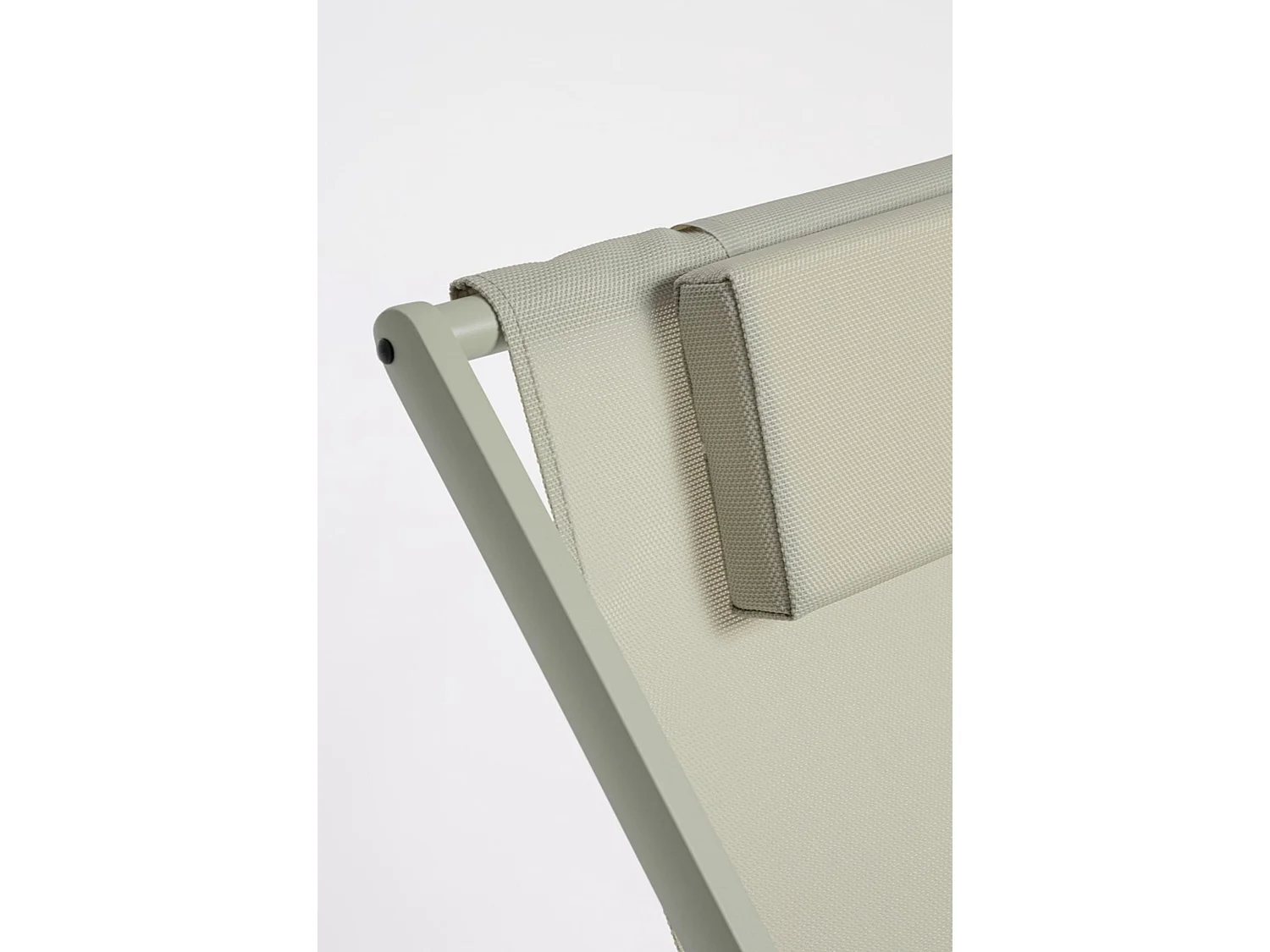 Lot de 4 chaises longues de jardin en textilène et structure en aluminium vert - TAYLOR