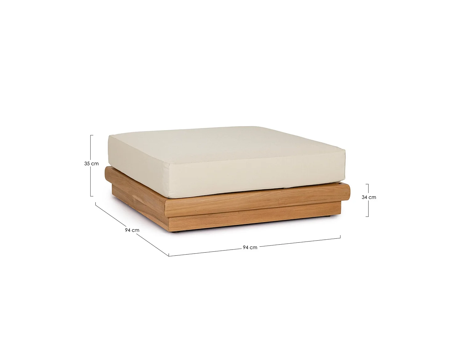 Repose-pieds en teck certifié de grande qualité - BILBAO