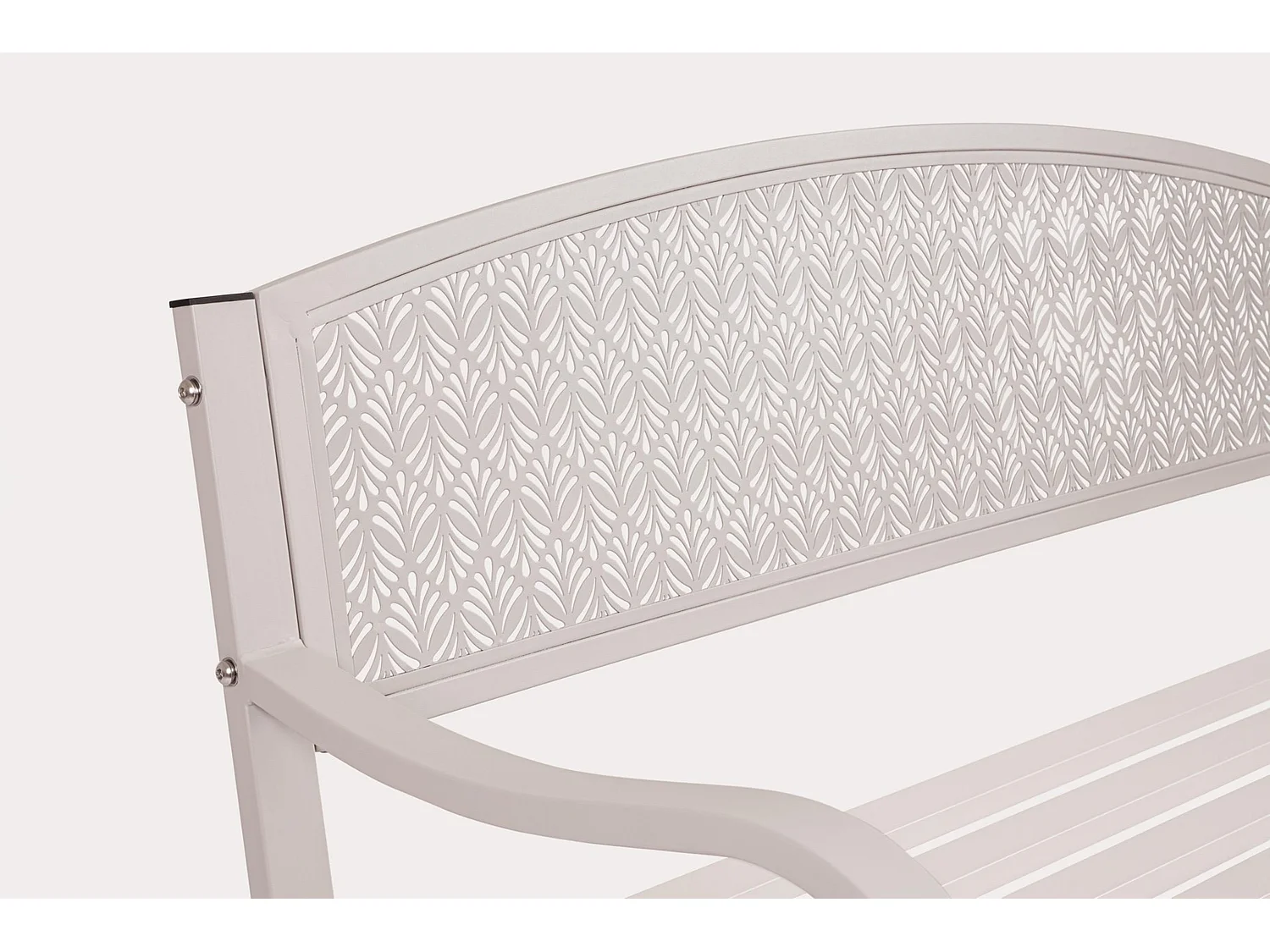 Panca 2 posti in acciaio beige opaco - LIZETTE