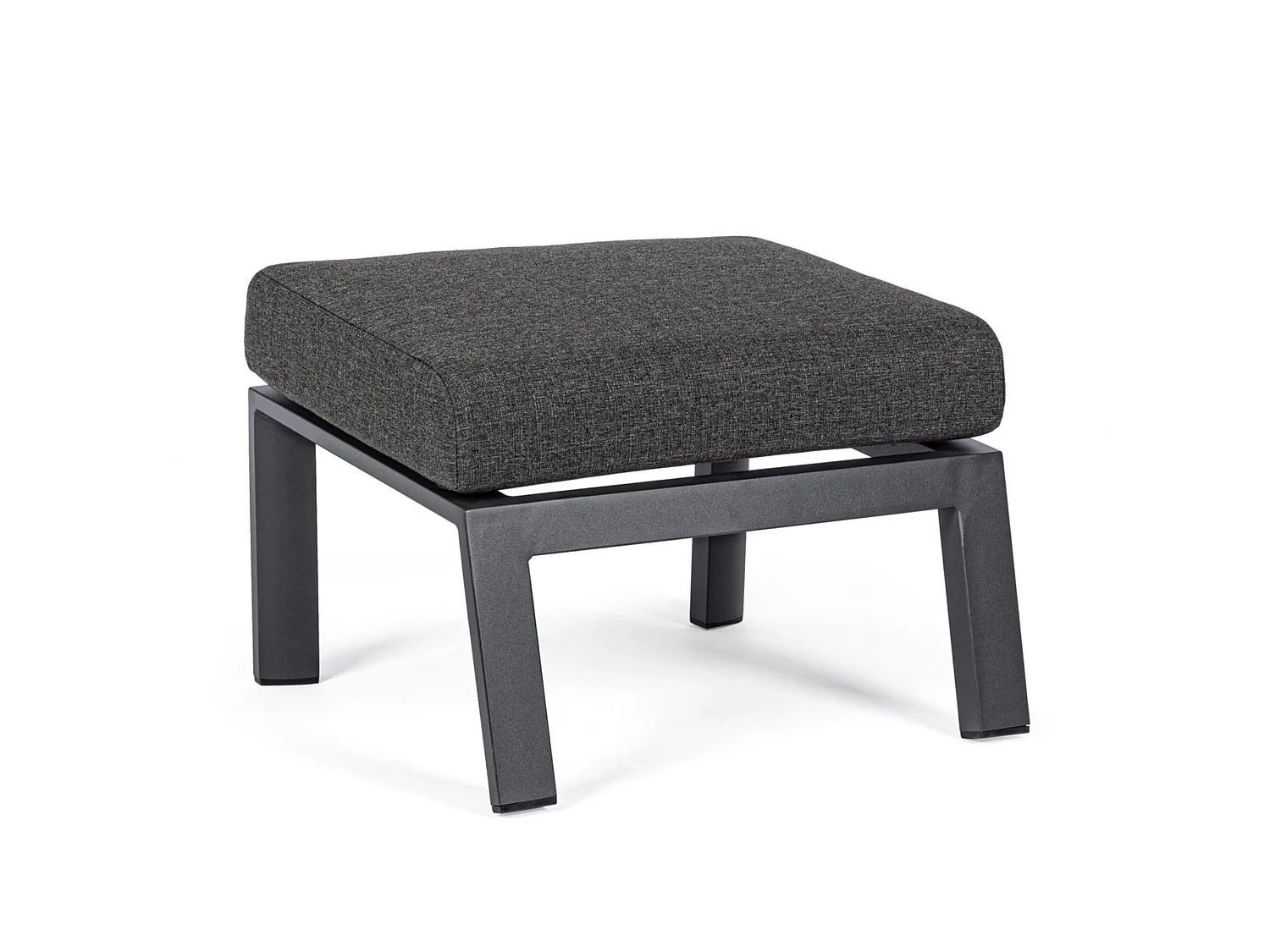 Repose-pieds de jardin avec coussin et structure en aluminium anthracite - OVIEDO