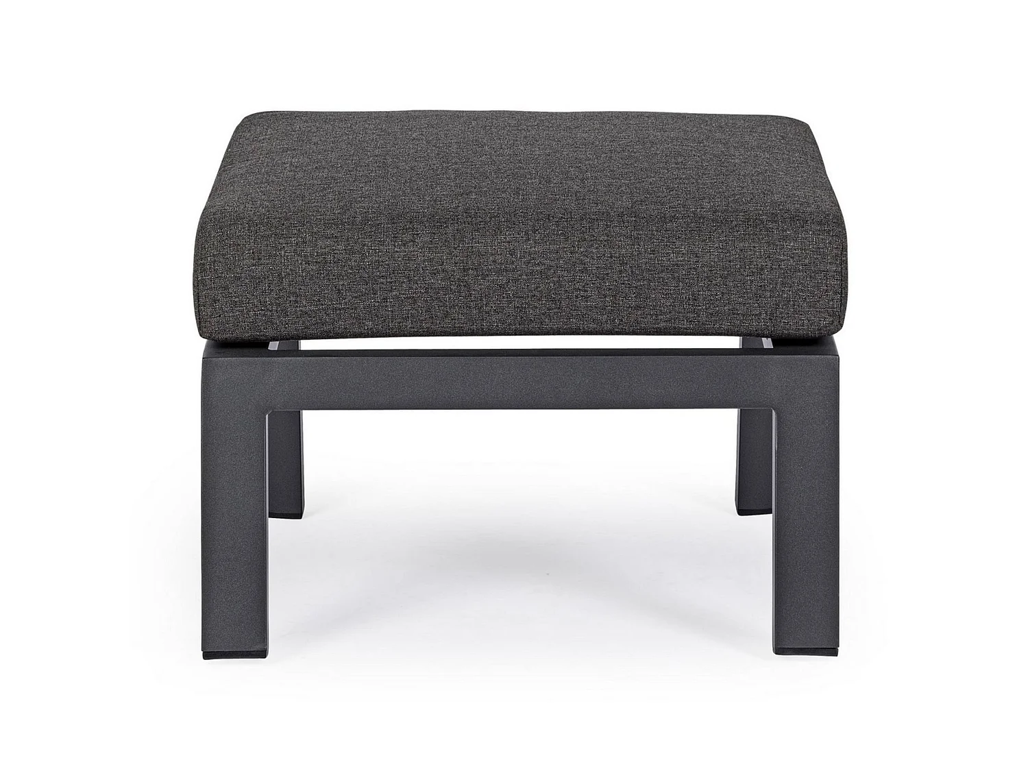 Repose-pieds de jardin avec coussin et structure en aluminium anthracite - OVIEDO