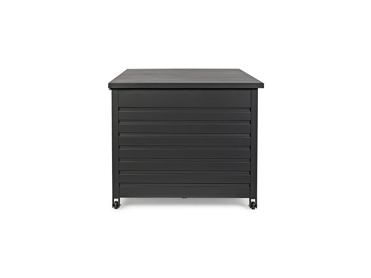 Skrzynia ogrodowa z antracytowego aluminium, z kółkami - BURGOS