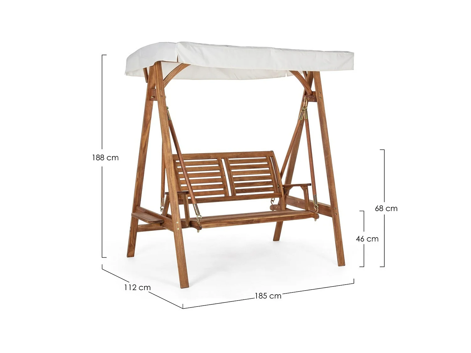 Mecedora de dos plazas de diseño elegante - NOEMI