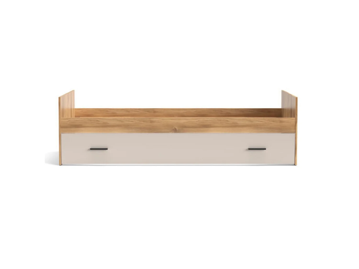 Cama Nido con Cajón de Almacenaje Mauvella Beige – 202,6x98x58 cm – Cama Juvenil Moderna en Melamina Resistente, Diseño Funcional y Elegante