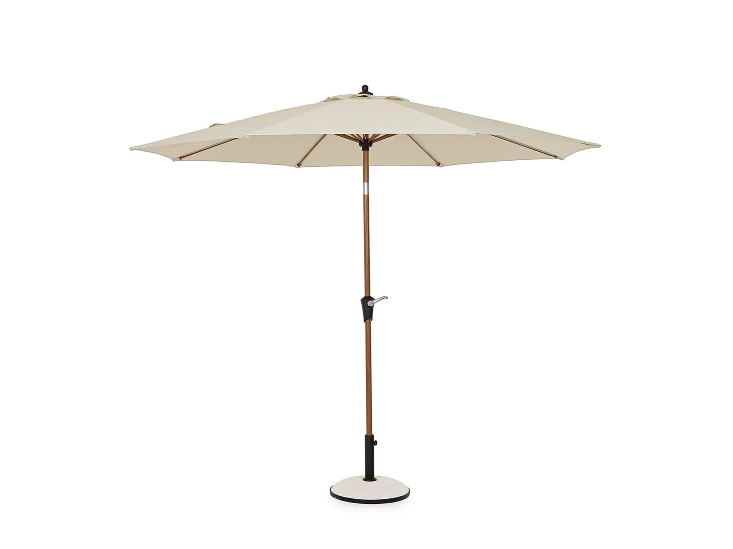 Parasol rond avec finition effet bois - PALINURO