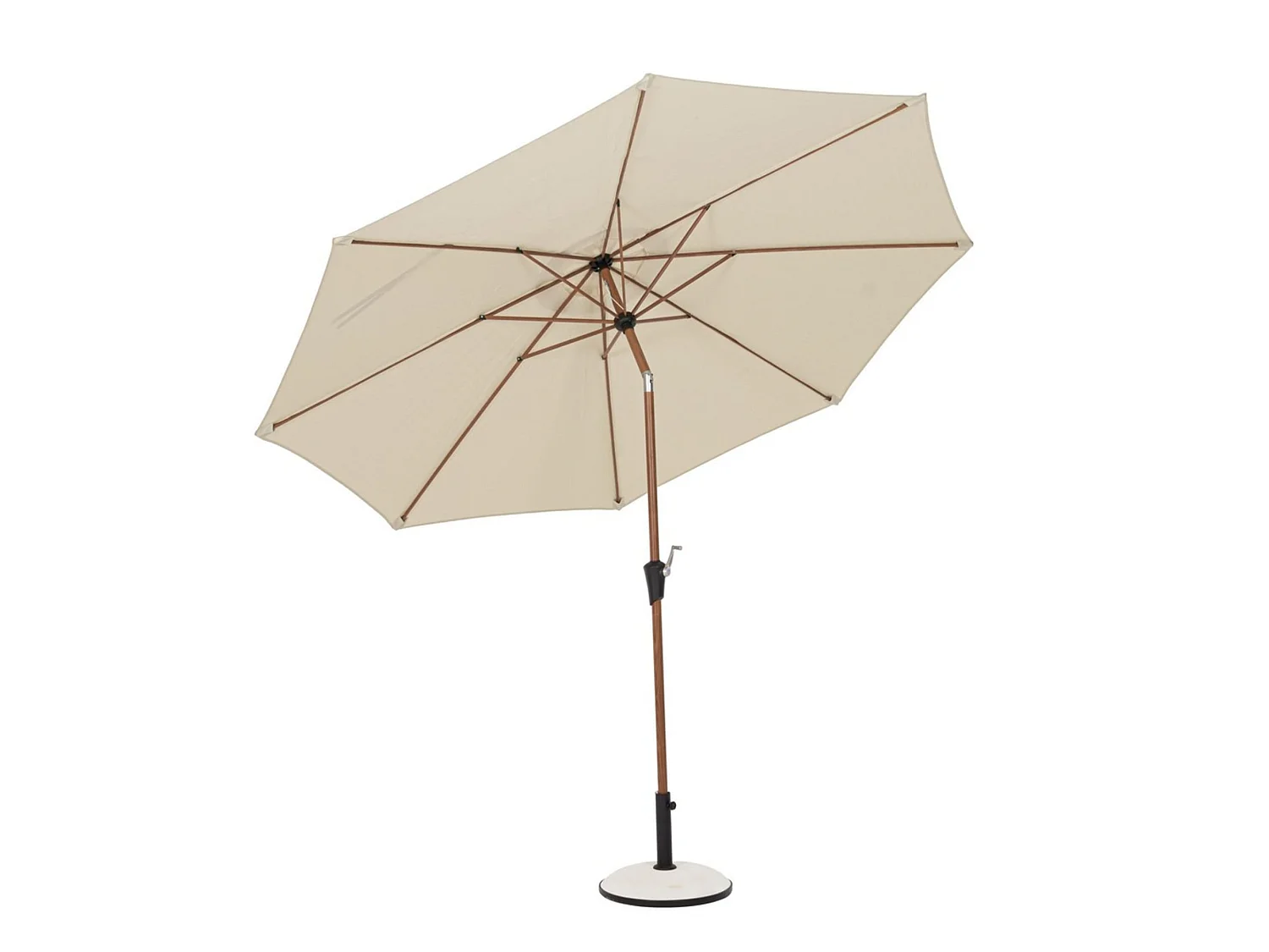 Parasol rond avec finition effet bois - PALINURO