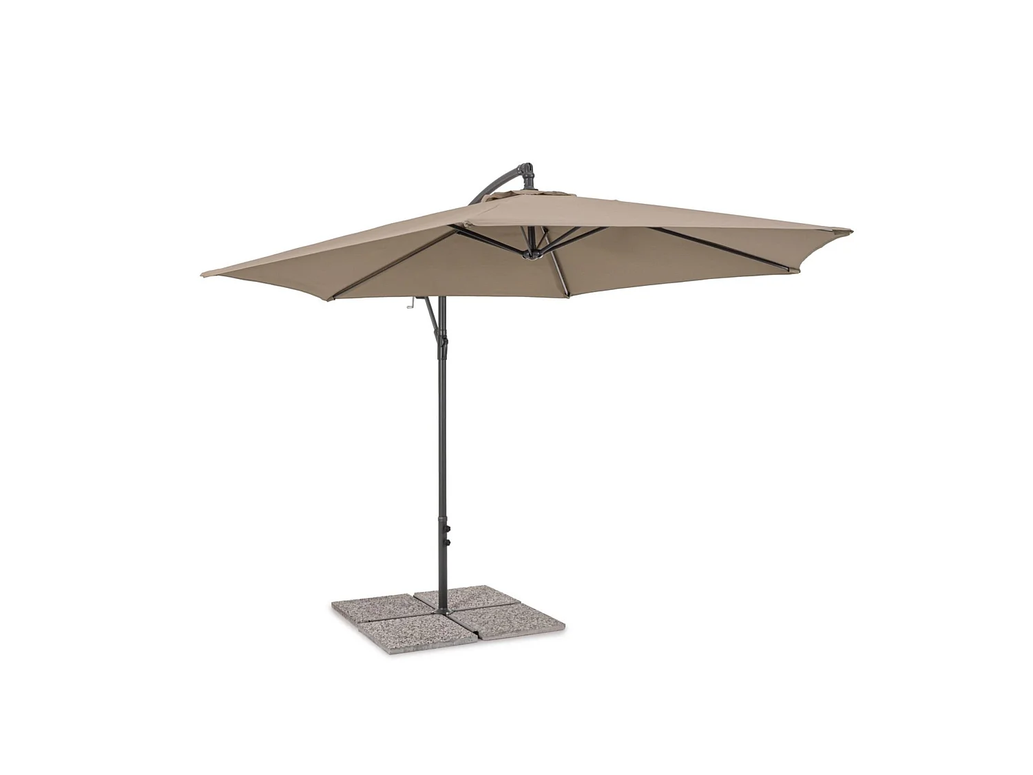 Parasol à bras taupe et anthracite - SINEU